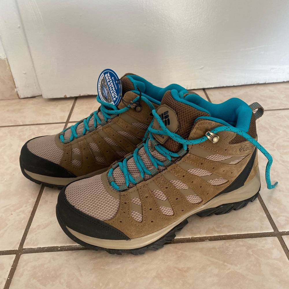 Columbia Brown and Teal Hiking Boots